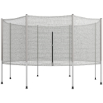 Soozier 14FT Enclosure Trampolining Bounce Safety Accessories Trampoline Net with 8 Poles, Grey