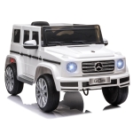 Aosom 12V Mercedes Benz G500 Licensed Kids Electric Car with Remote Control, Headlights, Music, Suspension & Storage, White