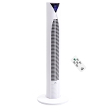 HOMCOM 38 Inch Tower Fan for Bedroom Cooling, 70°Oscillating Fan with 3 Speeds, 12H Timer, and Remote Control, Standing Floor Fan for Home Office, White