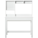 HOMCOM Computer Desk with Hutch, Home Office Table with Storage Shelves and Open Compartments for Writing, Work, White