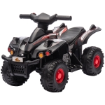 Qaba 6V Kids ATV Quad w/ Music, Forward, for 2-6 Years, Black