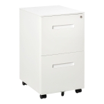 Vinsetto File Cabinet, Vertical Filing Cabinet with Adjustable Partition for A4 Letter Size, Lockable for Office, White