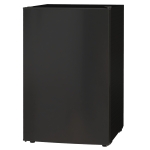 HOMCOM 4.5 Cu Ft Mini Fridge with Freezer, Wheels, Single Door Refrigerator, Adjustable Thermostat, Reversible Door, Black