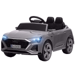 Qaba Audi Q8 e-tron Sportback Licensed 12V Battery Powered Kids Electric Car w/ Spring Suspension, Soft Start, Gray