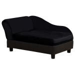 PawHut Pet Sofa Bed Couch with Storage, Pet Sofa for Cats and Small Dogs, Black