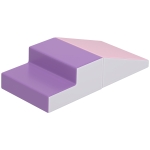 Soozier 2-Piece Climb and Crawl Activity Soft Play Set, for Toddler Preschooler Babies Indoor, Purple