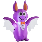 Outsunny 6ft Inflatable Halloween Bat, Blow Up LED  Display for Garden Indoor Outdoor