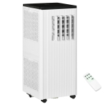 HOMCOM 10000 BTU Smart WiFi Enabled Portable Air Conditioner for Rooms Up to 237 Sq. Ft., 3-in-1 Moible AC Unit with Dehumidifier, Fan, Sleep, App & Remote, 24H Timer, Window Installation Kit, White