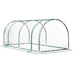 Outsunny 6' x 3' x 2.6' Mini Greenhouse Portable Hot House for Plants with Zippered Doors for Outdoor, Indoor, Garden, Clear