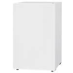 HOMCOM 4.5 Cu Ft Mini Fridge with Freezer, Wheels, Single Door Refrigerator, Adjustable Thermostat, Reversible Door, White