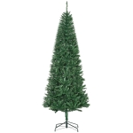 HOMCOM 6.9ft Artificial Christmas Tree w/ Metal Stand Spruce Branch Tips Green