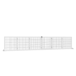 PawHut Wooden Pet Gate, 6-Panel Folding Dog Safety Barrier with Support Feet for Small & Medium Dogs, White