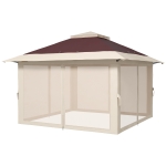 Outsunny 13x13 Outdoor Party Gazebo with Beige Cover | Aosom.com