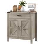 HOMCOM Kitchen Sideboard Cabinet Small Countertop Storage w/ Drawer & Shelf for Kitchen Living Room Entryway White