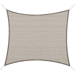 Outsunny 16' x 20' Sun Shade Sail Canopy Outdoor Shade Sail Cloth for Patio Deck Yard with D-Rings and Rope Included, Light Brown
