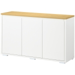 HOMCOM Sideboard Cabinet, Buffet Table with 3 Doors and Adjustable Shelves for Living Room, Entryway, White