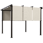 Outsunny 10' x 10' Metal Pergola, Outdoor Pergola with Retractable Canopy, for Garden, Patio, Backyard, Deck