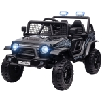 Qaba 12V Ride on Car, Ride on Truck w/ Remote, 4 Suspension Wheels, 3 MPH Max Speed, Music, Horn & Lights, Black
