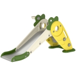 Qaba 3 in 1 Foldable Toddler Slide with Basketball Hoop, Climber, for 1-3 Years Old, Yellow