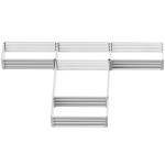 Outsunny Steel Raised Garden Bed, Set of 5 Large Box Planters for Outdoor Plants Vegetables Flowers Herbs, 8x8x1ft, Silver