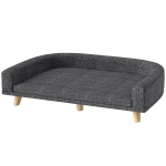 PawHut Dog Sofa for Large Dogs with Washable Cover, Anti-slip Foot Pads, Dark Grey