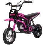 Aosom 24V 350W Electric Dirt Bike Up to 15 MPH w/ Twist Grip Throttle, Pink