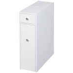 HOMCOM Space Saving Toilet Paper Cabinet, Narrow Bathroom Cabinet with Drawers and Hidden Storage, White