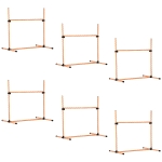PawHut 6 Piece Dog Agility Training Equipment with Hurdle Bag and Whistle, Orange and White