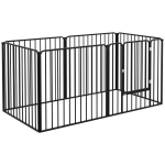 PawHut Dog Fence Outdoor 6 Panels 31.5" Height Steel Pet Exercise Pen Indoor, for Small and Medium Dogs