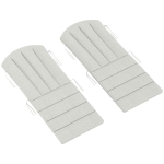 Outsunny Set of 2 Patio Chair Cushions, High Back Adirondack Chair Cushion with Ties, High-Density Foam, Light Grey