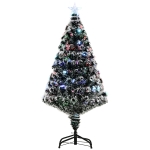 HOMCOM 4ft Pre-Lit LED Optical Fiber Christmas Tree Artificial Seasonal Decor