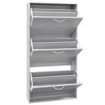 HOMCOM Shoe Storage Cabinet with 3 Flip Drawers, Narrow and Slim, 12 Pair of Shoes Organizer for Hallway, Entryway
