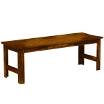 Outsunny 2-Seat Wood Garden Bench, Patio Bench Outdoor Bench with Slatted Seat, Backless Front Porch Bench for Park, Garden, Poolside, Deck, Carbonized