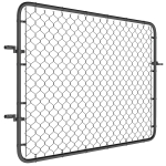 Outsunny Garden Gate Chain Link Fence Gate, Galvanized Steel Garden Door for Yard Entrance Way, 47.2 x 70.9 in., Black