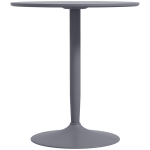 HOMCOM Modern Kitchen Table for 2 People, Round Dining Table with Steel Base for Living Room, Dining Room, Grey