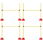 PawHut 4 Piece Dog Agility Course Backyard Set with 4 Height Adjustable Dog Agility Jumps, Carry Bag, Yellow