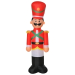 HOMCOM 6ft Christmas Inflatables Outdoor Decorations Nutcracker Soldier, Blow-Up Yard Christmas Decor with LED Lights Display
