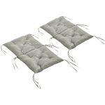 Outsunny Set of 2 Garden Chair Cushions Seat Pad with Backrest for Sunbeds, Rocking Chairs, Loungers, Outdoor & Indoor Use