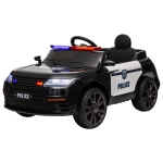 Qaba 12V Kids Ride on Car w/ Remote Control, Siren, Light, Music, Spring Suspension, Horn & Transport Wheel, Black