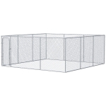 PawHut 227.7 Sq. Ft. Dog Playpen Outdoor with Galvanized Steel Frame, for Small and Medium Dogs, 15.1' x 15.1' x 6'