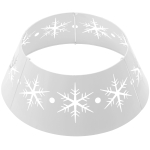 HOMCOM 26" Christmas Tree Base Cover, Christmas Tree Collar with Hollow Snowflake Patterns for Home Decoration, White