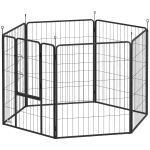 PawHut Heavy Duty Dog Playpen with Door for Large Dogs, 6 Panels, 39"H