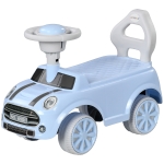 Qaba Foot to Floor Toddler Ride on Toy, Sliding Car w/ Horn, No Tip Anti-Over-Backwards System for 18-36 Months, Light Blue