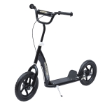 HOMCOM Adjustable Kids Pro Stunt Scooter Children Street Bike Bicycle Ride On with 12” Tire (Black)
