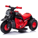 Qaba Electric Motorcycle for Kids, 6V Ride on Bubble Car with LED Headlight, Music, Pedal, for 2-5 Years Black