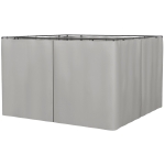 Outsunny 9.84' x 9.84' Gazebo Sidewall Set with Hooks/C-Rings, Gray
