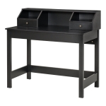 HOMCOM Computer Desk with Hutch, Home Office Study Table with Storage ...