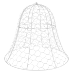 Outsunny 6 Pack Garden Cloches for Plants, 16" x 13" Metal Crop Cage, Plant Cages to Keep Animals Out, White