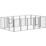 PawHut 16 Panels Dog Playpen with Straps, Portable & DIY, for Large Dogs, for Yard, RV, Camping, Garden, 39" Height
