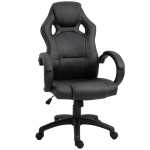 HOMCOM Racing Gaming Chair Office Chair Computer Desk Gamer Chair with Swivel Wheels, Padded Headrest, Tilt Function, Grey
